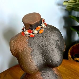 Beautiful. Amber and Silver Bracelet.